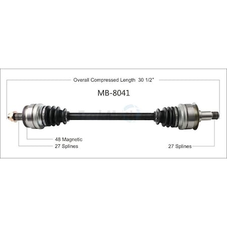 Surtrack Axle Cv Axle Shaft, Mb-8041 MB-8041